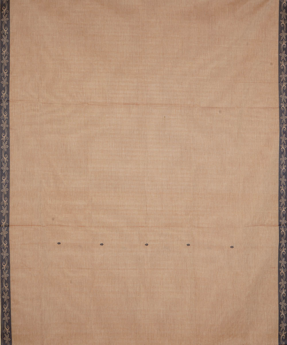 Cream pink cotton handloom venkatagiri saree