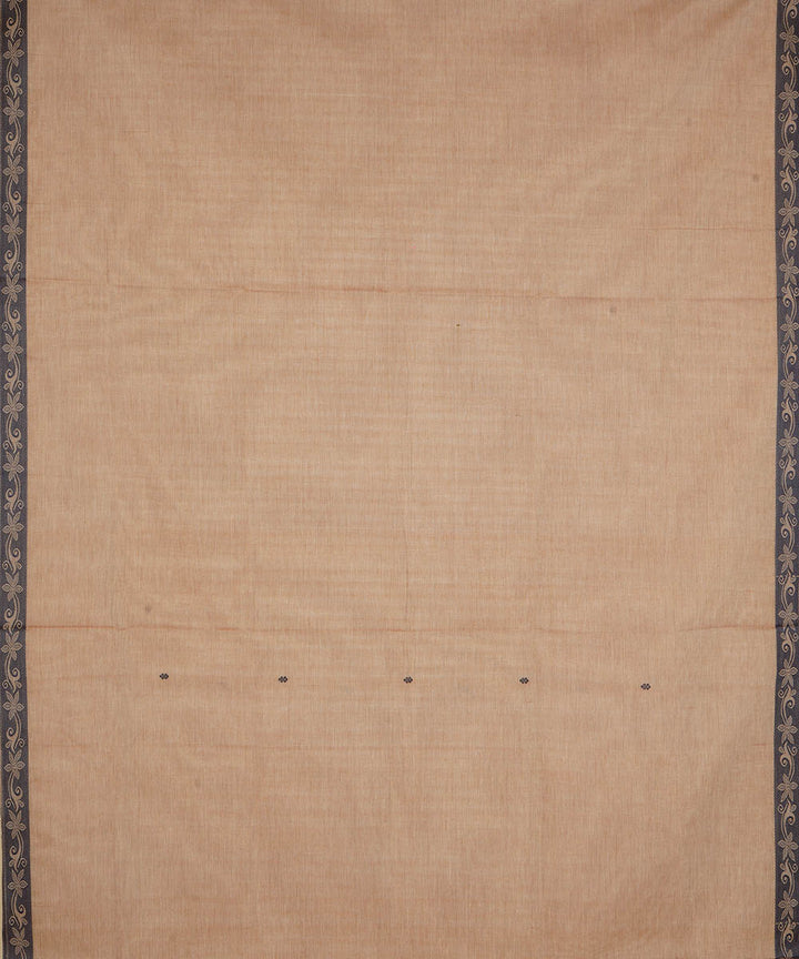 Cream pink cotton handloom venkatagiri saree