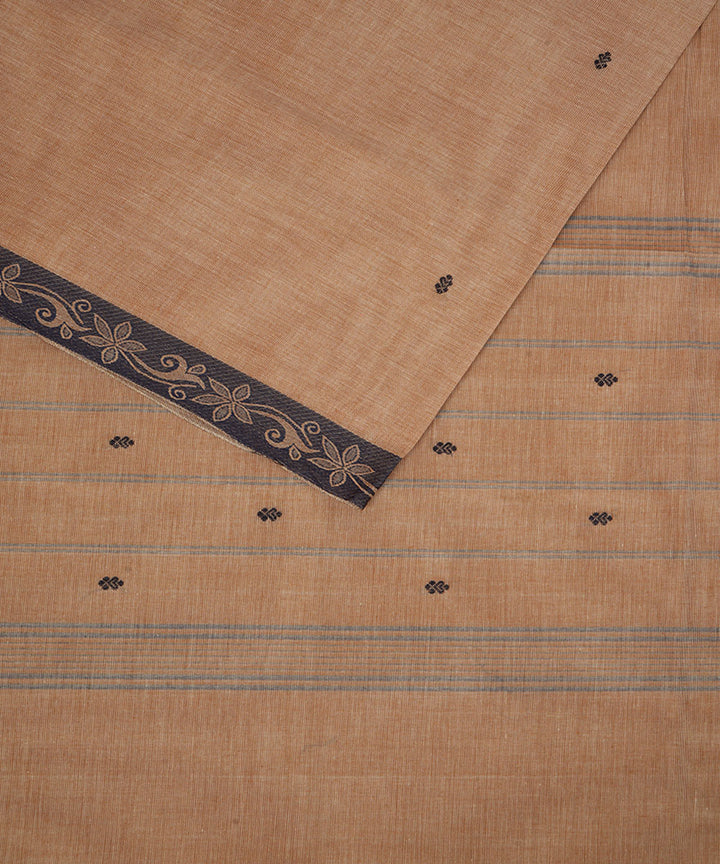 Cream pink cotton handloom venkatagiri saree