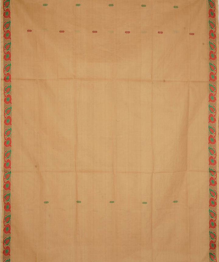 Beige cotton handloom venkatagiri saree