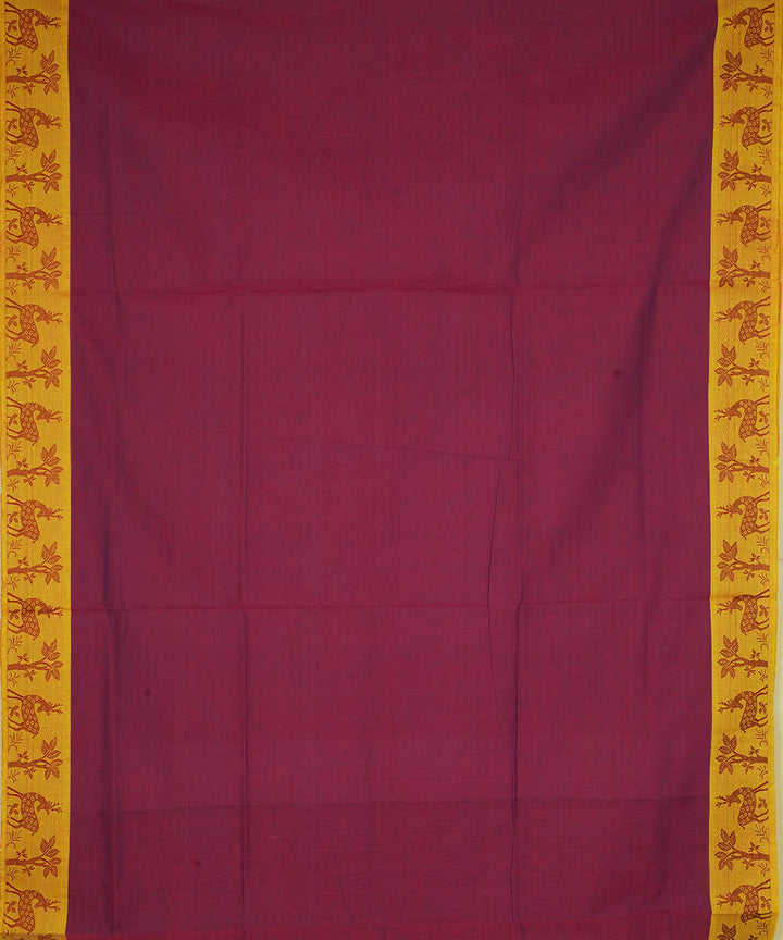 Purple cotton handwoven venkatagiri saree