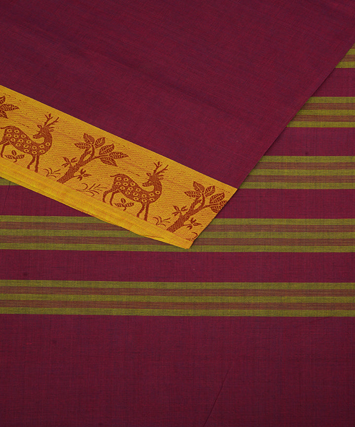 Purple cotton handwoven venkatagiri saree