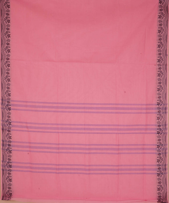 Light pink cotton handwoven venkatagiri saree