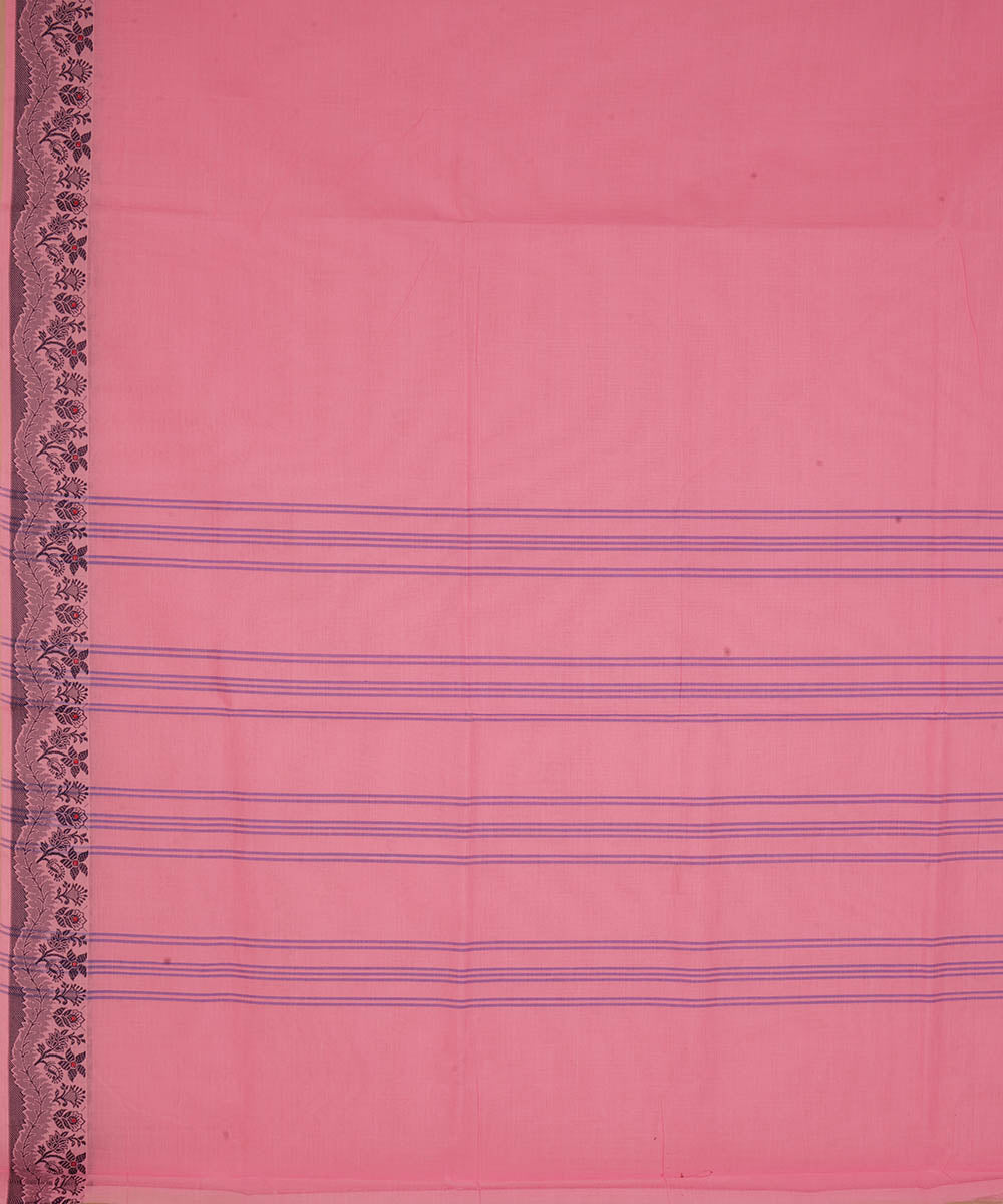 Light pink cotton handwoven venkatagiri saree