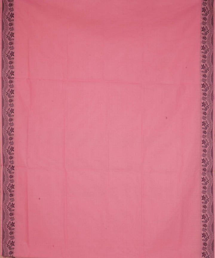 Light pink cotton handwoven venkatagiri saree