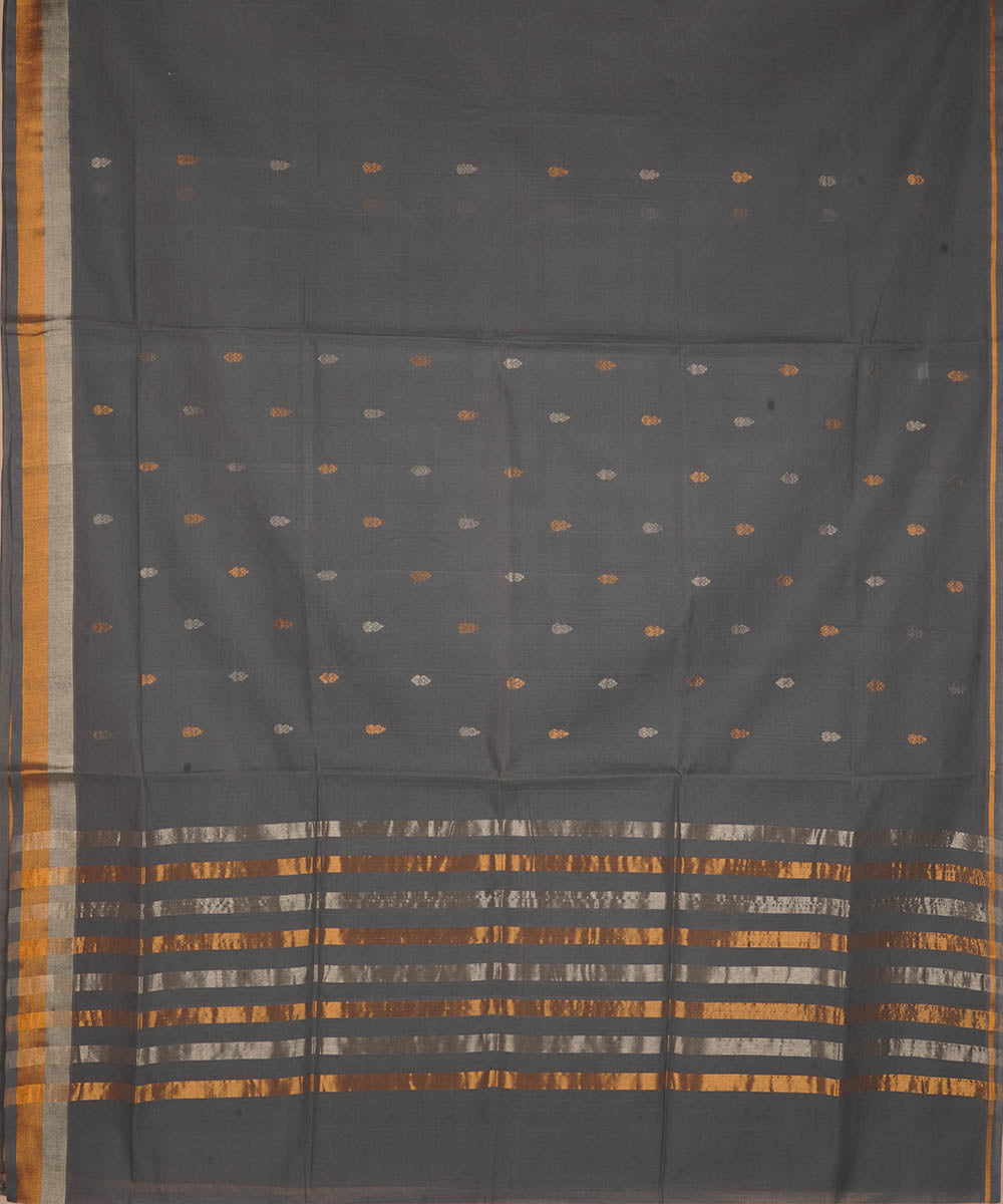 Grey cotton handwoven venkatagiri saree