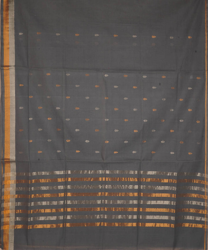 Grey cotton handwoven venkatagiri saree