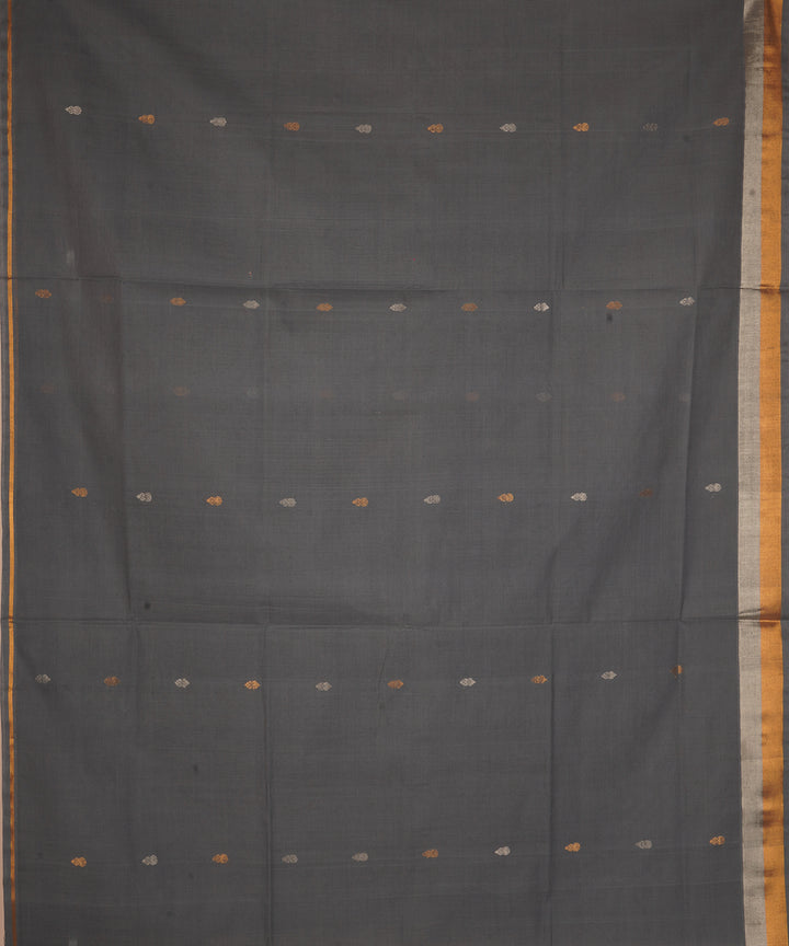 Grey cotton handwoven venkatagiri saree