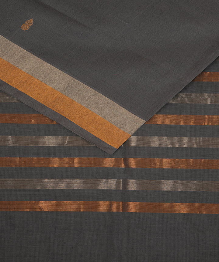Grey cotton handwoven venkatagiri saree