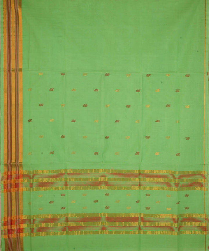 Pale green cotton handloom venkatagiri saree
