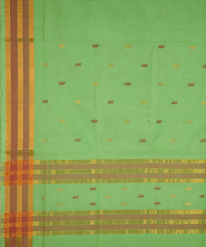 Pale green cotton handloom venkatagiri saree