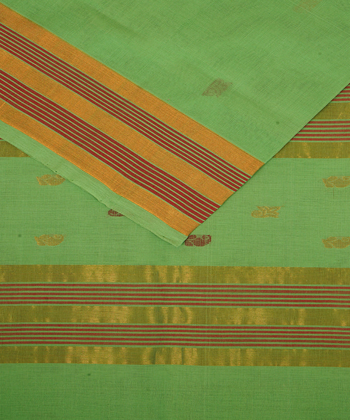 Pale green cotton handloom venkatagiri saree