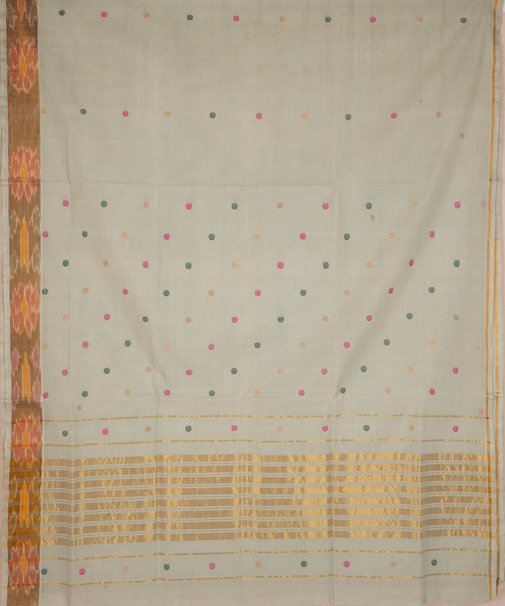 Off white cotton handloom venkatagiri saree
