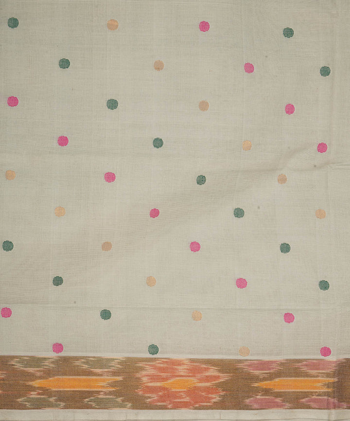 Off white cotton handloom venkatagiri saree