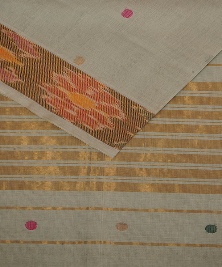 Off white cotton handloom venkatagiri saree