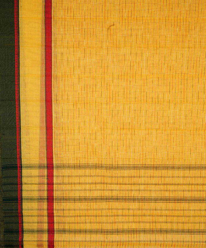 Yellow cotton handloom narayanapet saree