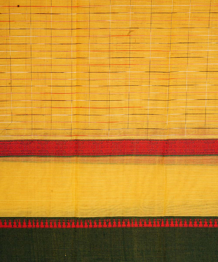 Yellow cotton handloom narayanapet saree