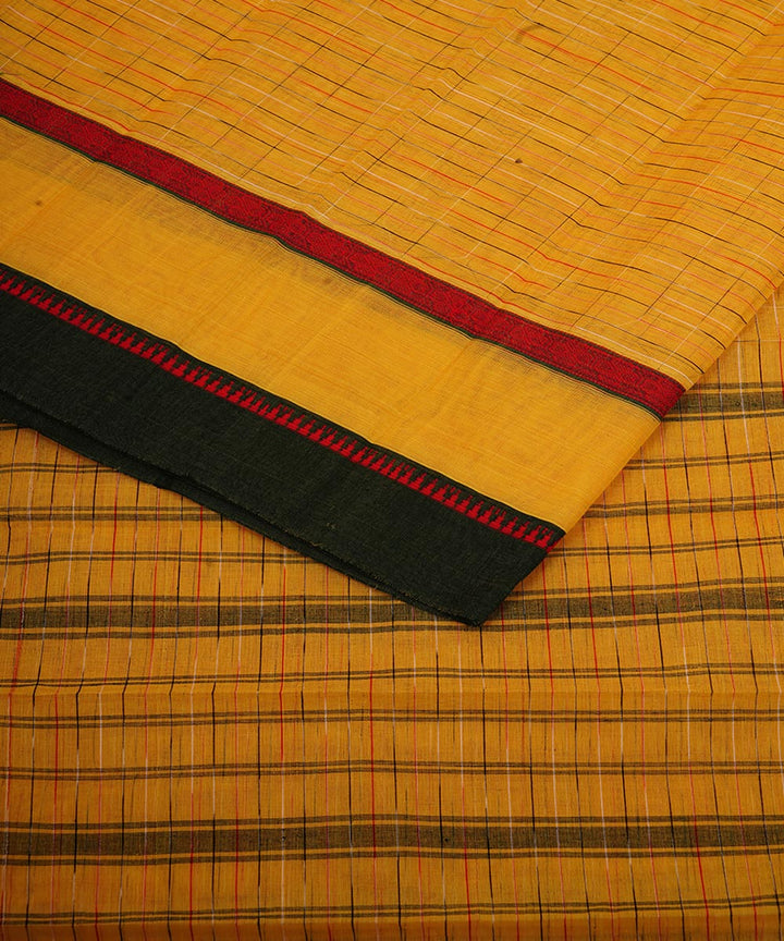 Yellow cotton handloom narayanapet saree