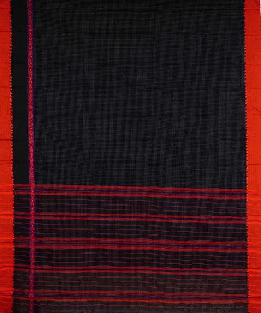 Black cotton handloom narayanapet saree