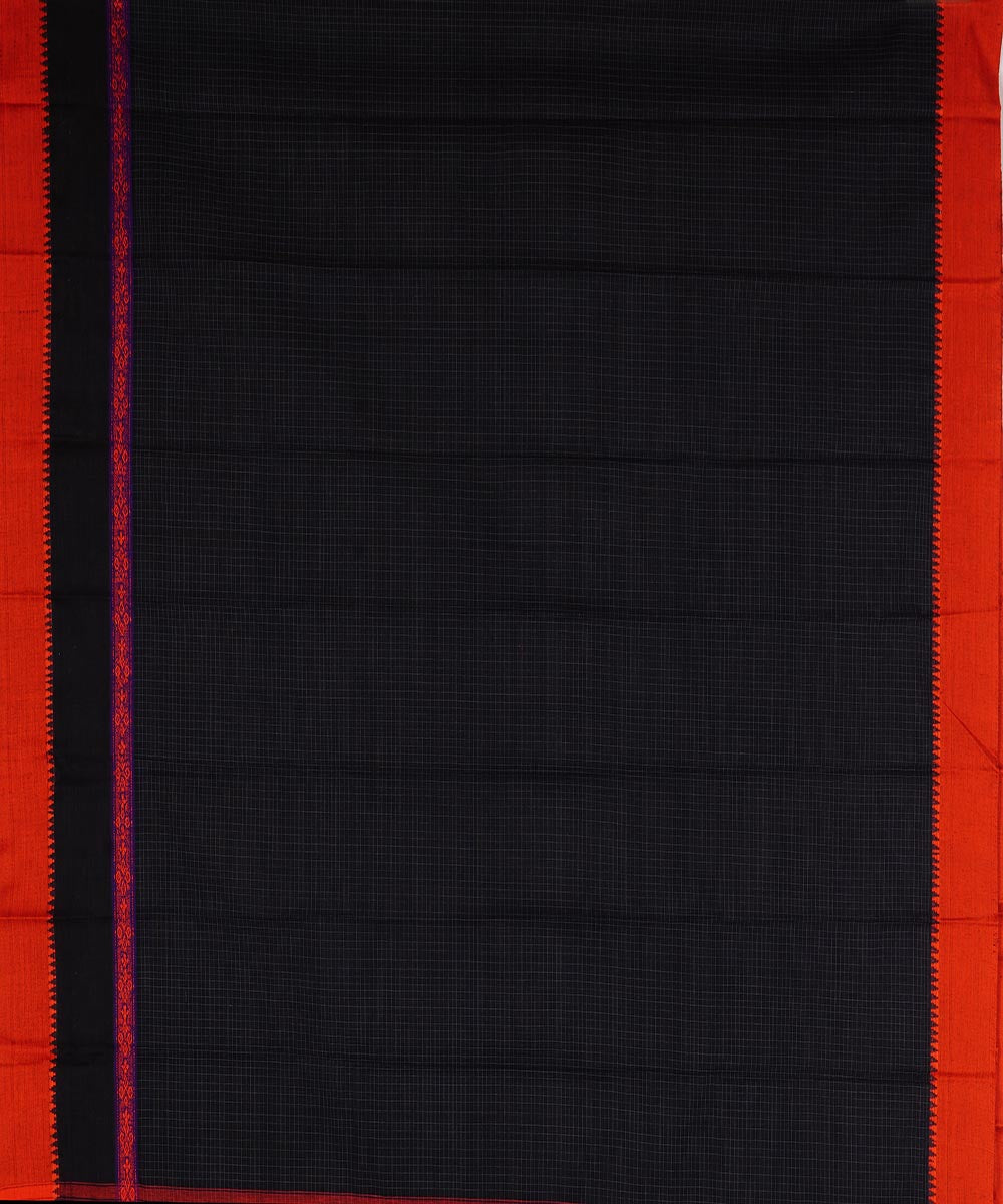Black cotton handloom narayanapet saree