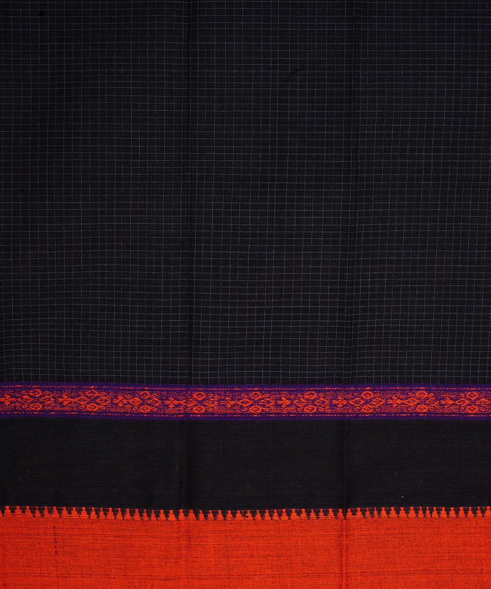 Black cotton handloom narayanapet saree