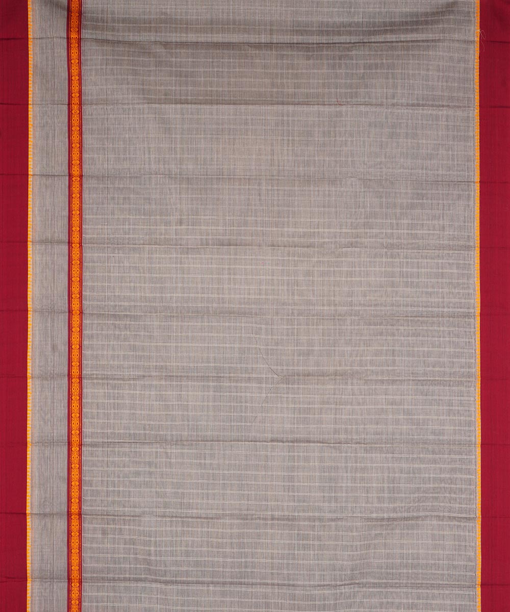 Grey cotton handloom narayanapet saree
