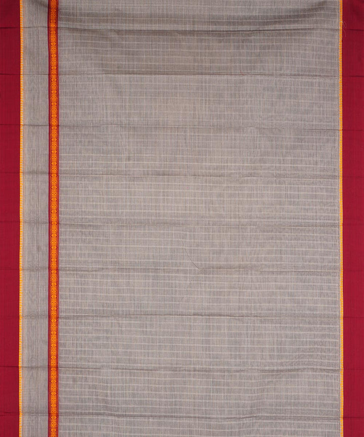Grey cotton handloom narayanapet saree
