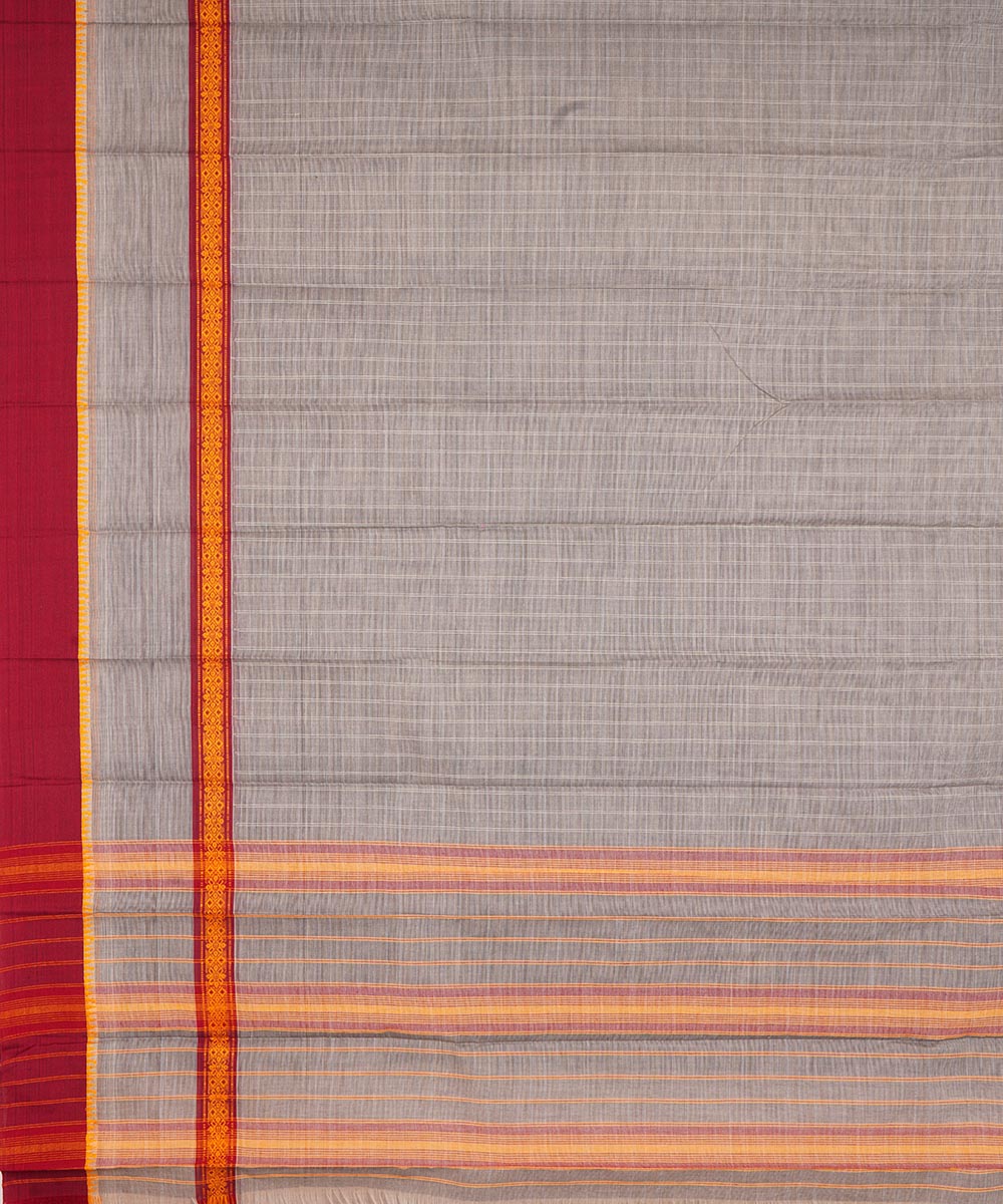 Grey cotton handloom narayanapet saree