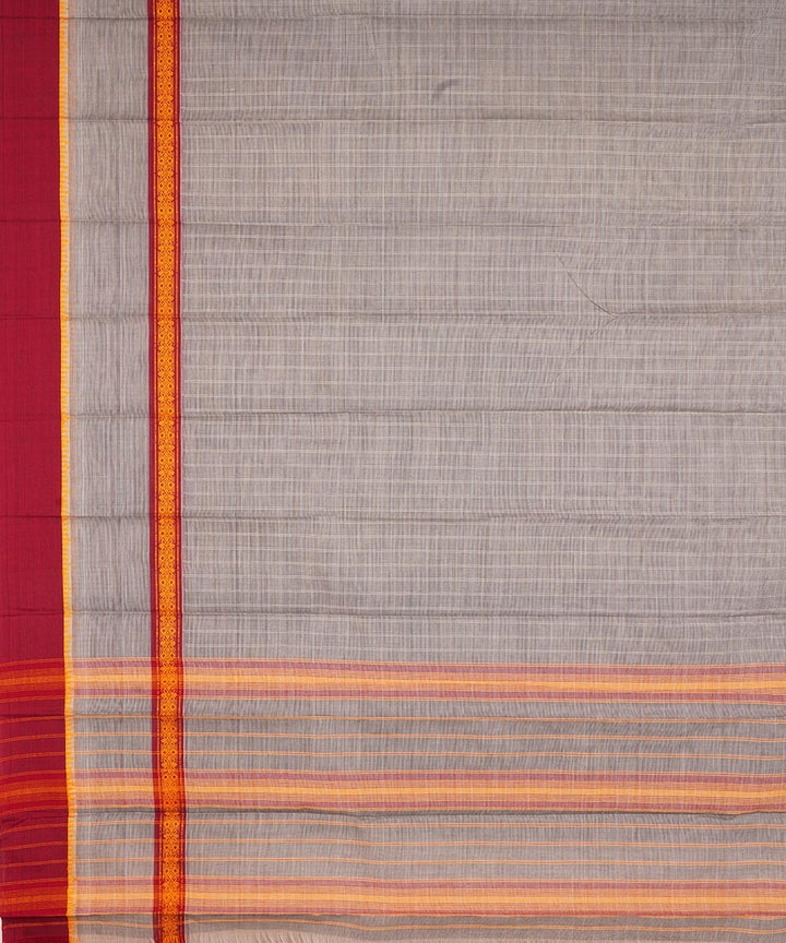 Grey cotton handloom narayanapet saree
