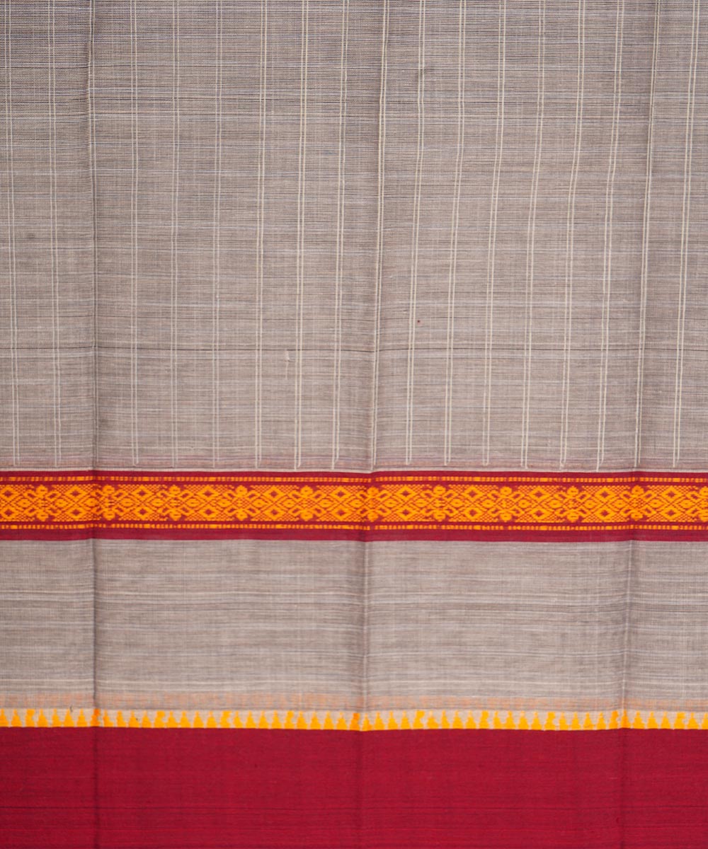 Grey cotton handloom narayanapet saree