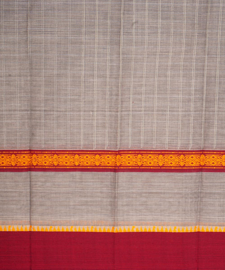 Grey cotton handloom narayanapet saree