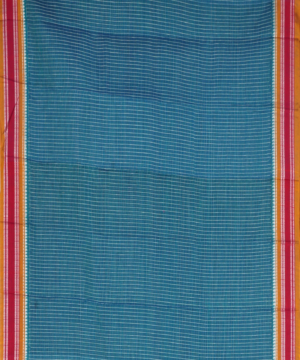 Dark grey blue cotton handloom narayanapet saree