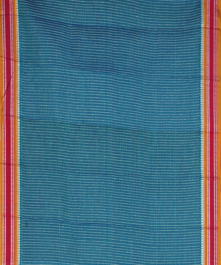Dark grey blue cotton handloom narayanapet saree