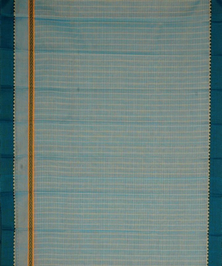 Grey and green cotton handloom narayanapet saree