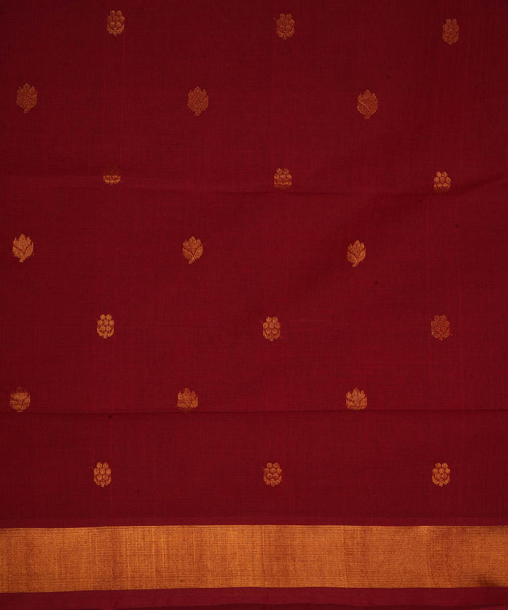 Maroon cotton handloom venkatagiri saree