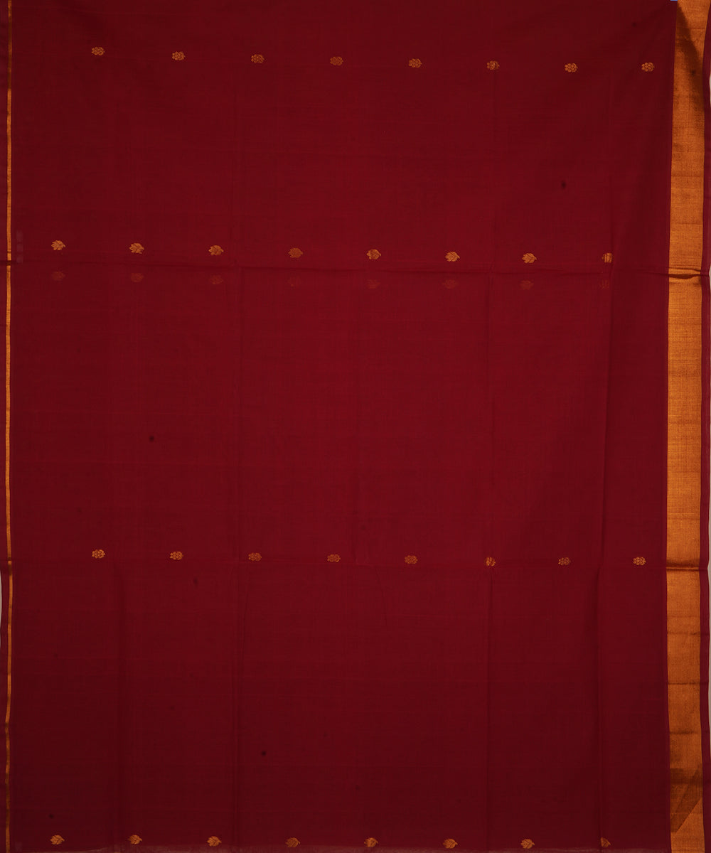 Maroon cotton handloom venkatagiri saree