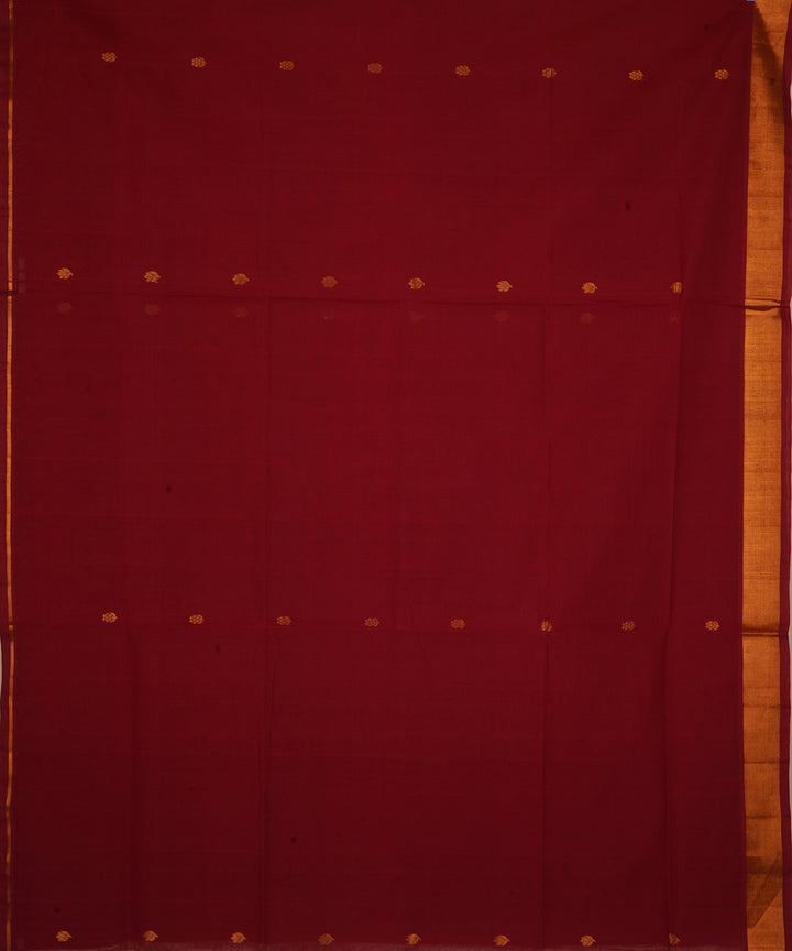 Maroon cotton handloom venkatagiri saree