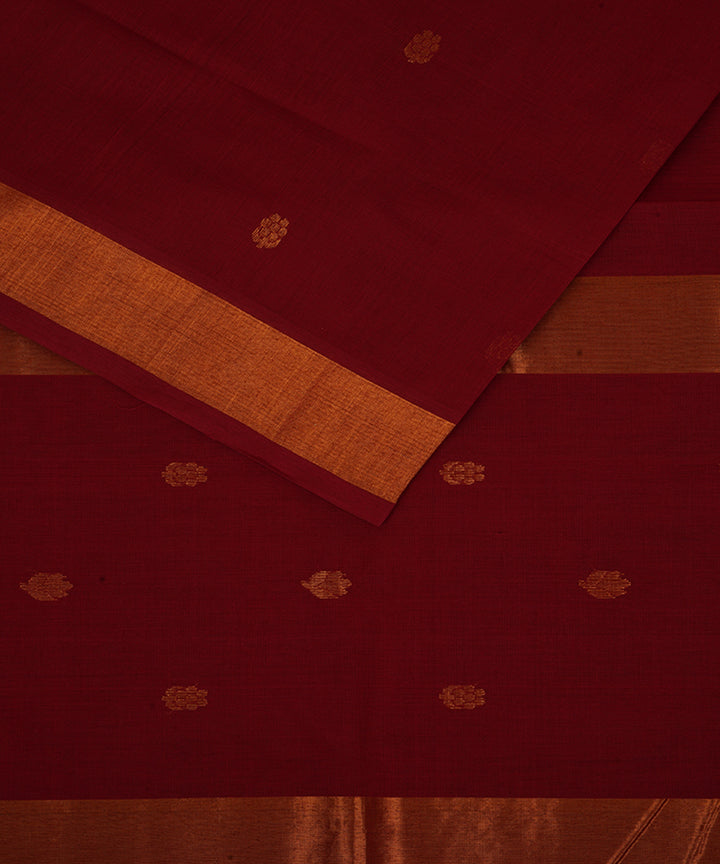 Maroon cotton handloom venkatagiri saree