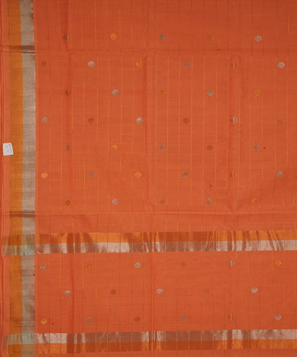 Light orange cotton handloom venkatagiri saree