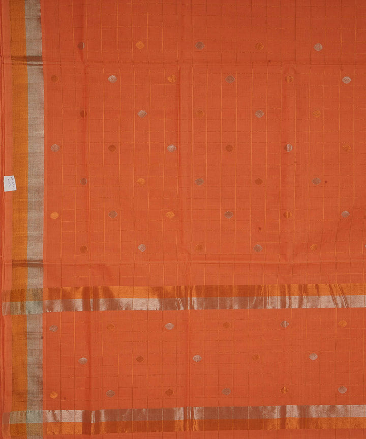 Light orange cotton handloom venkatagiri saree