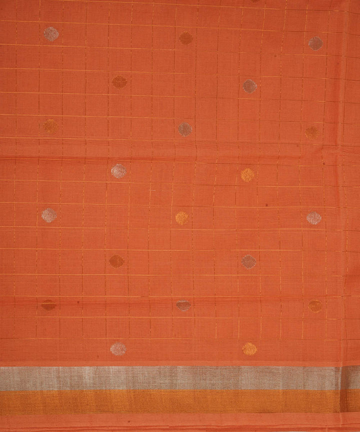 Light orange cotton handloom venkatagiri saree
