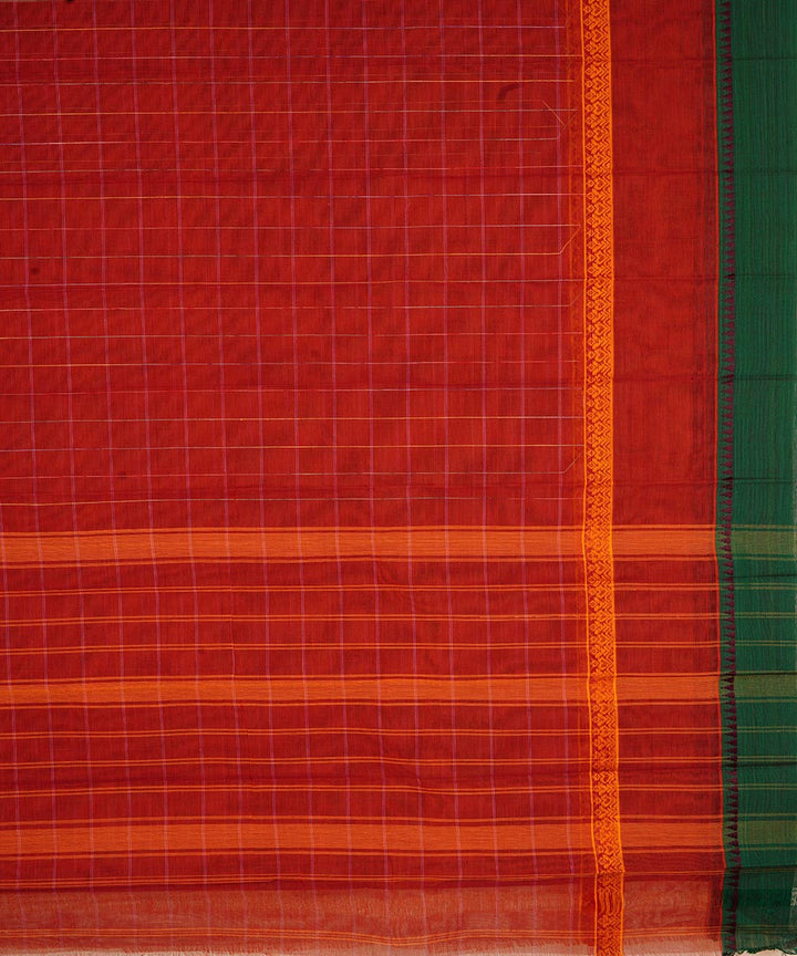 Red cotton handloom narayanapet saree