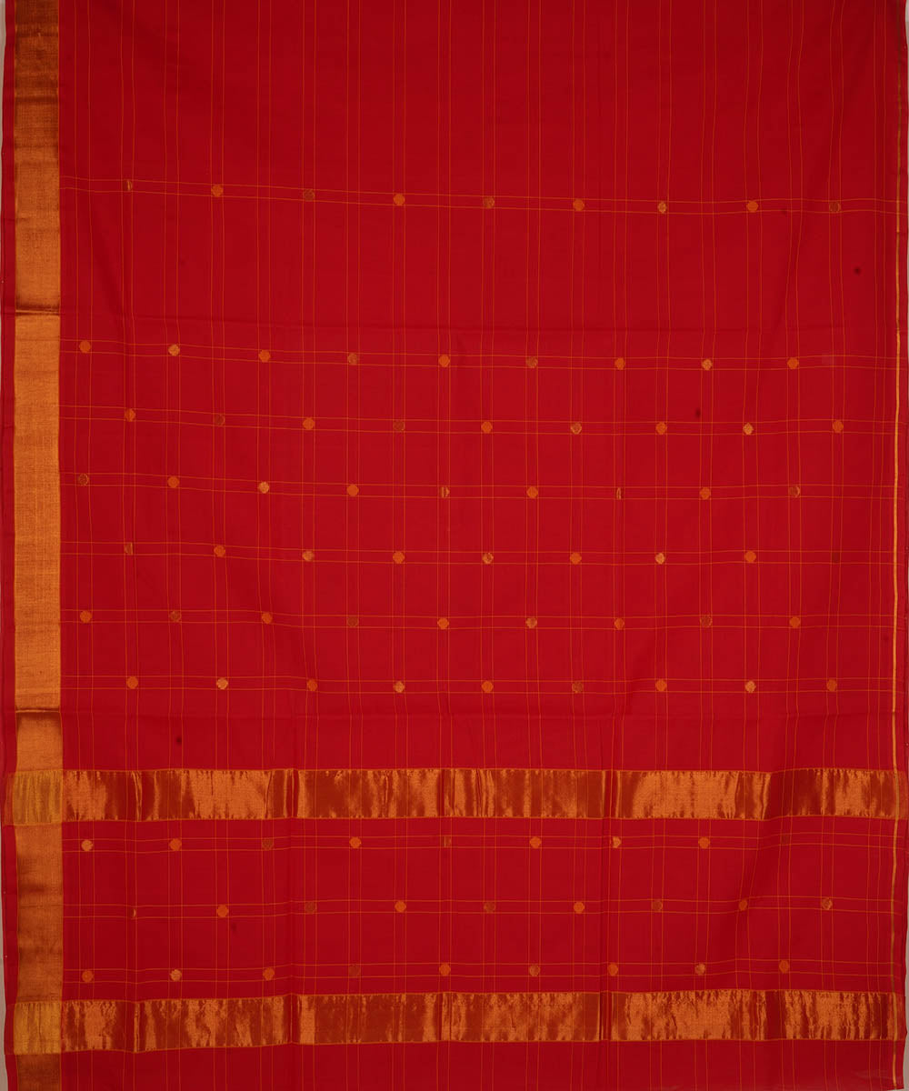 Red cotton handloom venkatagiri saree