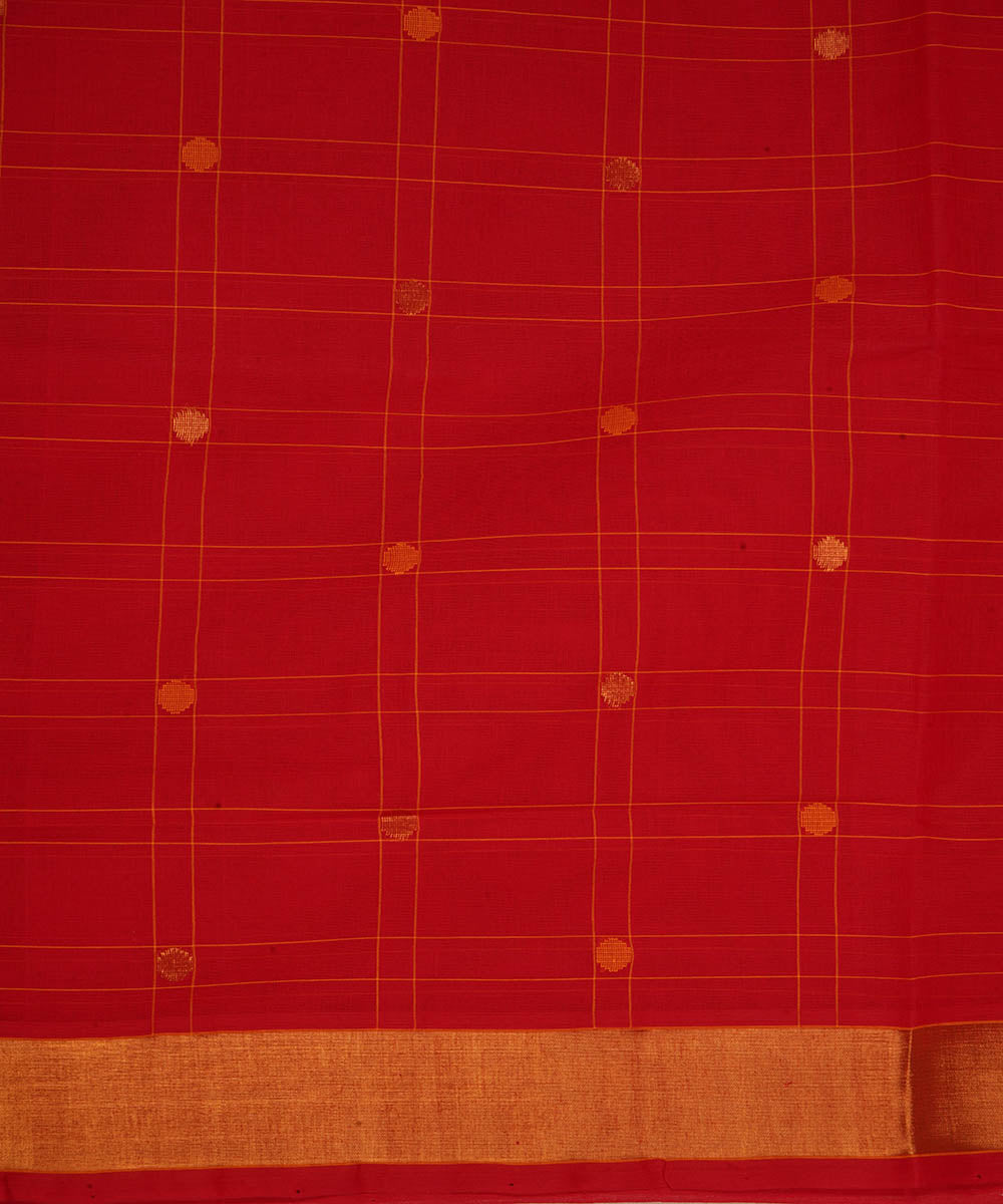 Red cotton handloom venkatagiri saree