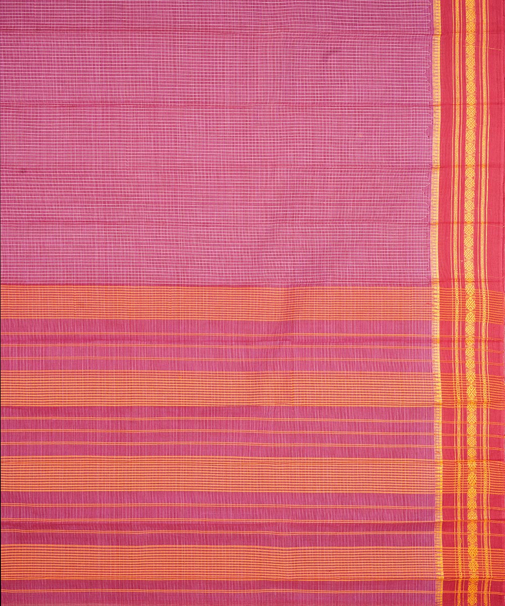 Pink cotton handloom narayanapet saree