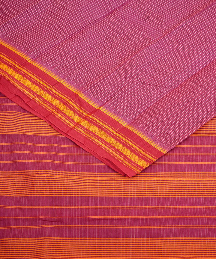 Pink cotton handloom narayanapet saree