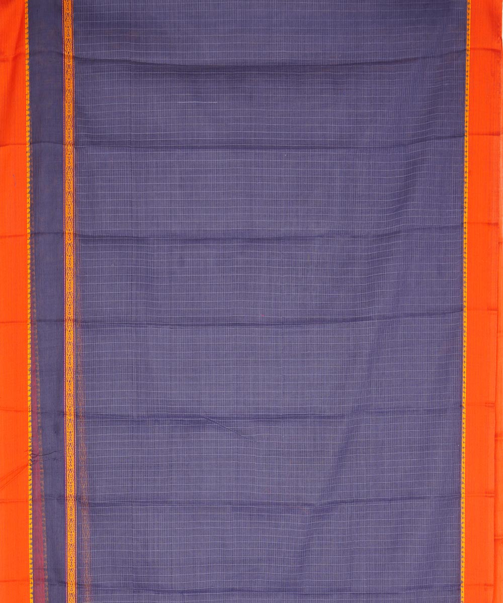 Grey purple cotton handloom narayanapet saree
