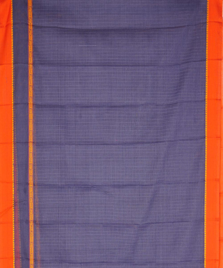 Grey purple cotton handloom narayanapet saree