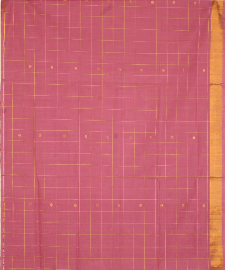 Mauve cotton handwoven venkatagiri saree