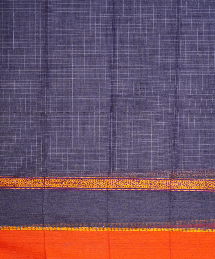 Grey purple cotton handloom narayanapet saree